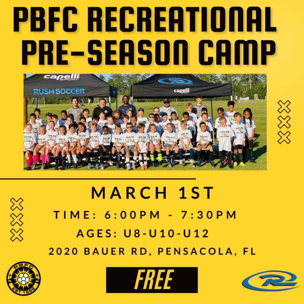 PBFC Recreational Pre-Season Camp Spring 2023